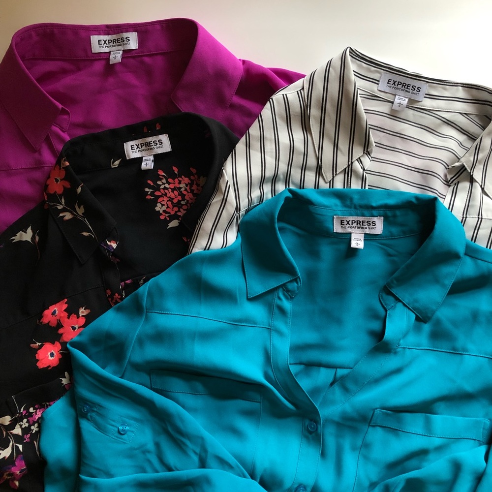 Bundle of 4 Express Portofino Shirts | L